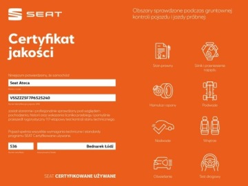 Seat Ateca SUV Facelifting 1.5 EcoTSI 150KM 2022 Seat Ateca Bezwypadkowy / Salon Polska / Serwis, zdjęcie 8
