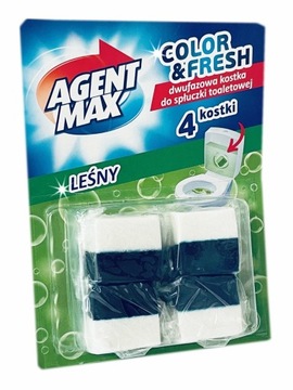 Agent Max Color & Fresh Kostka toaletowa 4x50g leśny Kostki do WC