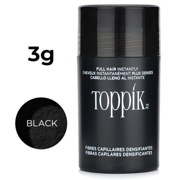TOPPIK MIKROWŁÓKNA zagęszczanie 3g BLACK