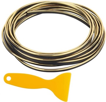 ДЕКОРАТИВНАЯ ПОЛОСКА, ПРИЖИМАННАЯ В ЗАЗОРЫ Цвет: Золотая декоративная лента для автомобиля