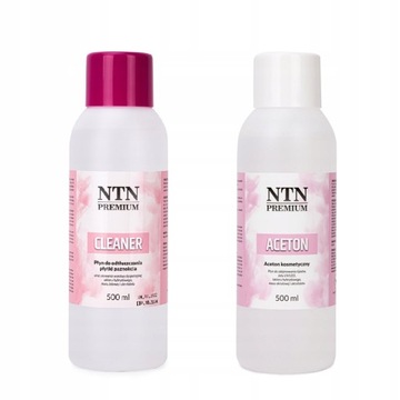 Zestaw płynów do paznokci 2x500ml CLEANER + ACETON