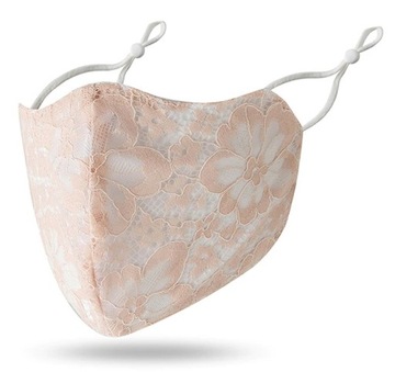 OZDOBNA MASKA EKSKLUZYWNA MASECZKA KORONKOWA PINK