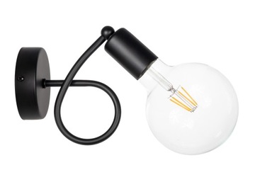 Lampa ścienna kinkiet nowoczesny czarny loft metal