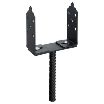 PODSTAWA SŁUPA REGULOWANA CZARNA KOTWA OZDOBNA