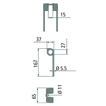 Зубья подборщика для пресс-подборщика VICON KVERNELAND 16618868