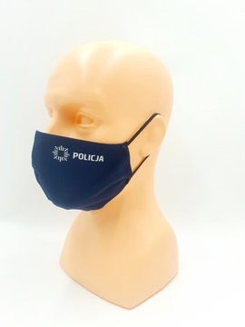 MASKA MASECZKA BAWEŁNIANA POLICJA MUNDUR GRANATOWA