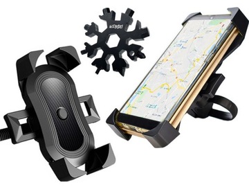 UCHWYT DO ROWERU SAMOZATRZASKOWY NA TELEFON DO 7 CALI KLUCZ W BRELOKU 18w1