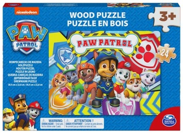 PSI PATROL PUZZLE DREWNIANE DLA DZIECI 24 ELEMENTY SPIN MASTER