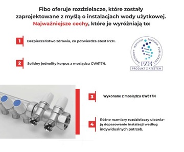 Латунный распределитель технической воды - 2 контура