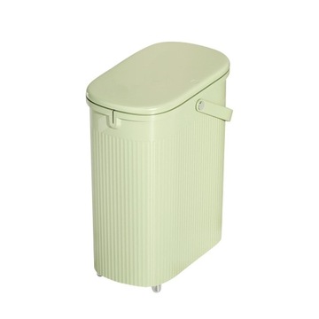 Kosz na śmieci z pokrywką typu Press Nordic Kosz na śmieci do salonu Home Green 12L