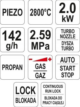 PALNIK GAZOWY TURBO 360° gwint 7/16