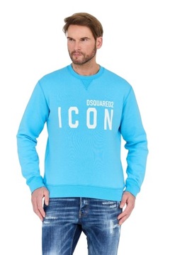 DSQUARED2 Niebieska bluza z dużym logo ICON S