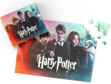 PUZZLE - HARR.Y POTT.ER - PREZENT NA ŚWIĘTA WZORY - 70el + PUDEŁKO