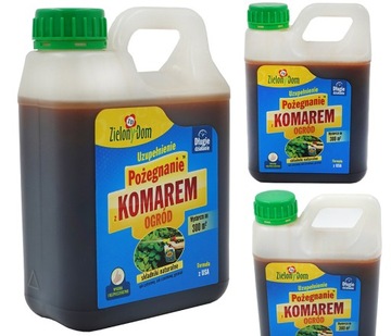 Pożegnanie z Komarem SKUTECZNY ŚRODEK KOMAR 950ml Oprysk na Komary EKO