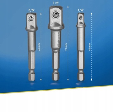 ПЕРЕХОДНИКИ ДЛЯ ОТВЕРТОК НАСАДКИ 1/4 3/8 1/2