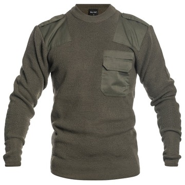 Sweter Bluza Golf ciepły wojskowy wełniany Mil-Tec BW Pullover OLIVE 50