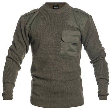 Sweter Bluza Golf ciepły wojskowy wełniany Mil-Tec BW Pullover OLIVE 52