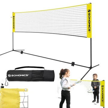 Siatka do badmintona Siatkówka Regulowana wysokość do ogrodu 3m x 1,55m
