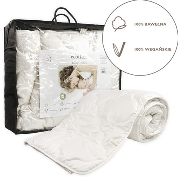 Antyalergiczna kołdra 100% BAWEŁNA 140x200 Ecotton
