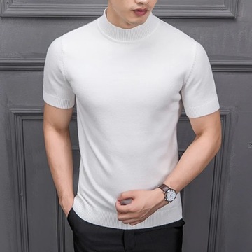 MRMT 2023 Brand New Men's Sweater Pure Color Semi-