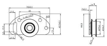 Легкий набор тележек для раздвижных дверей