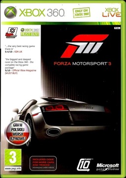 FORZA MOTORSPORT 3 на польском языке PL XBOX 360