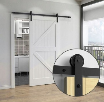 КОМПЛЕКТ СИСТЕМЫ РАЗДВИЖНЫХ ДВЕРЕЙ LOFT RAIL MODERN BLACK ARN DOOR 2 M