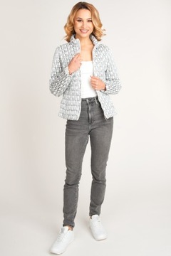 ПУХОВИК ПЕРЕХОДНЫЙ ЖЕНСКИЙ СТЕГАНЫЙ, БЕЛЫЙ