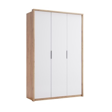 NOWOCZESNA SZAFA GARDEROBA Biały POŁYSK 140cm