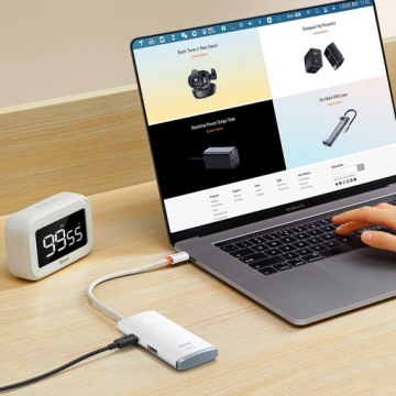 АДАПТЕР BASEUS РАЗДЕЛИТЕЛЬ СТАНЦИИ-концентратора 5 В 1 USB-C НА 3X USB 3.0 HDMI 4K USB-C