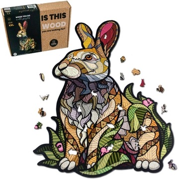 PUZZLE DREWNIANE KRÓLIK 418 el. A2 na prezent