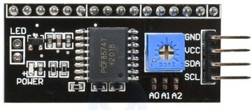 KONWERTER IIC I2C do LCD 1602 HD44780 ARDUINO AVR