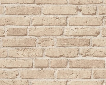 TAPETA CEGŁA MUR KAMIEŃ BEŻOWA TAPETY 3D FLIZELINA
