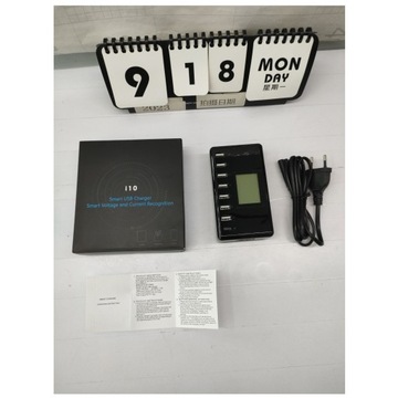 СЕТЕВОЕ ЗАРЯДНОЕ УСТРОЙСТВО С 8 ПОРТАМИ, УНИВЕРСАЛЬНЫЙ ЖК-дисплей FAST POWER, USB A TYPE C