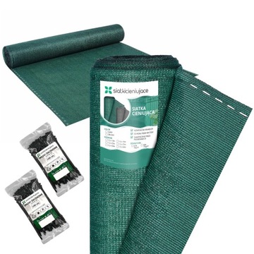 SIATKA CIENIUJĄCA 90% MATA OSŁONOWA MASKUJĄCA NA PŁOT OGRODZENIE 1,8x50m UV