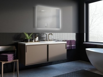 ЗЕРКАЛО ДЛЯ ВАННОЙ КОМНАТЫ СИЯНИЕ СВЕТОДИОДНОЕ ОСВЕЩЕНИЕ RUKE 80X60