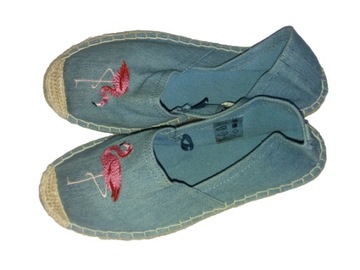 Espadryle damskie niebieski flamingi r.39