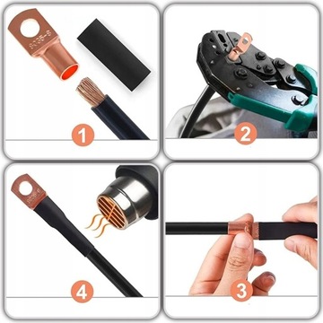 ПУЛЕОБЖИМНАЯ МАШИНА ДЛЯ ОБЖИМА КАБЕЛЯ 6-50 мм2 + 60 МЕДНЫХ клемм