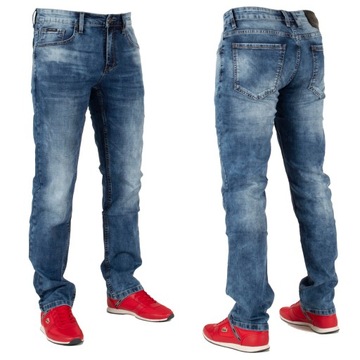 Spodnie męskie jeans W:32 86 CM granatowe