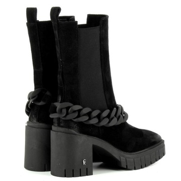 CARINII B7699 TRAPER WORKS, ЗАМШЕВАЯ КОЖА, ЧЕРНЫЙ 38