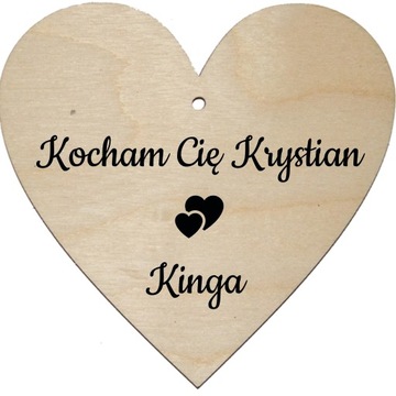 Drewniane serce grawer własny napis nauczyciel rok