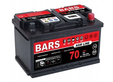 Akumulator Bars AGM Line 12V 70Ah 760A L3