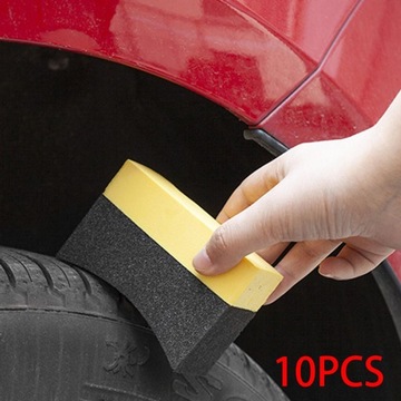 10 шт., полиэтиленовые губки для мытья автомобилей, прочные аксессуары для интерьера, чистящая губка