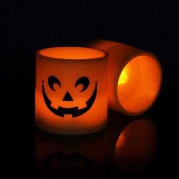 СВЕТОДИОДНАЯ ЛАМПА ОРАНЖЕВАЯ ТЫКВА 6 ШТ.