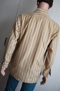 Koszula Burberry długi rękaw paski 16,5 XL 42 beż