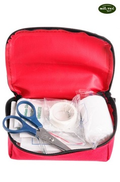 Аптечка первой помощи с оборудованием MIL-TEC First Aid SMALL Red