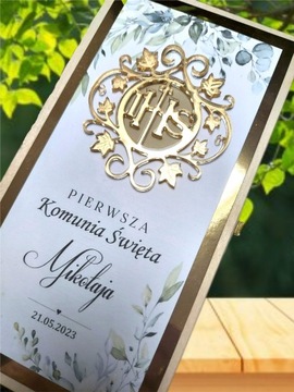 Сувенир к Первому Причастию ЗОЛОТОЙ IHS * ПОДАРОК