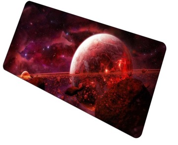 DUŻA PODKŁADKA na BIURKO pod MYSZKĘ KOSMOS 70x30cm