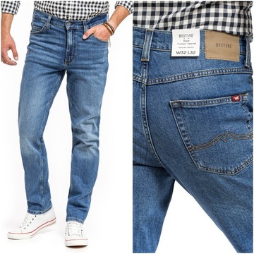 Męskie spodnie jeansowe dopasowane Mustang TRAMPER TAPERED W40 L36