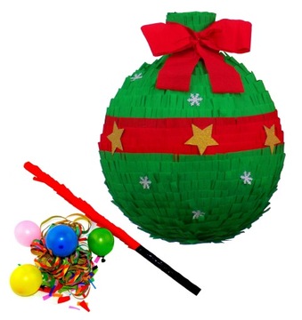 ZESTAW PINIATA PINATA BOMBKA 95cm na mikołajki
